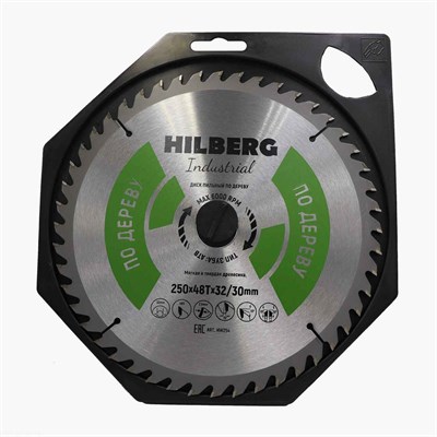 Диск пильный Hilberg Industrial Дерево 250*32/30*48Т HW254 - фото 365051