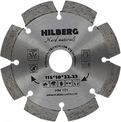 Диск алмазный отрезной 115*22,23 Hilberg Hard Materials Лазер HM101 - фото 365066