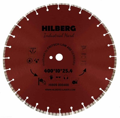 Диск алмазный отрезной 400*25,4 Hilberg Industrial Hard HI809 - фото 365813